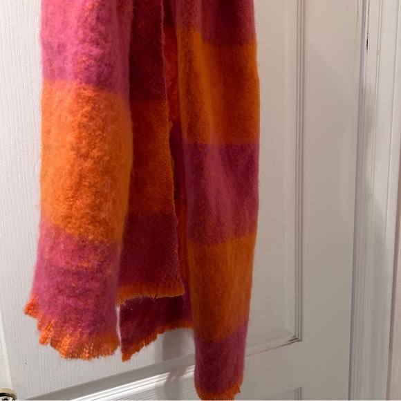 Orange/pink scarf 19” x 83” - Picture 4 of 6